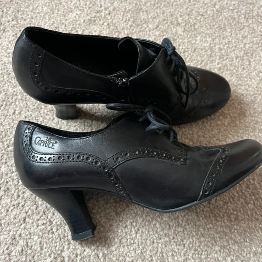 Black Lace-Up Heels